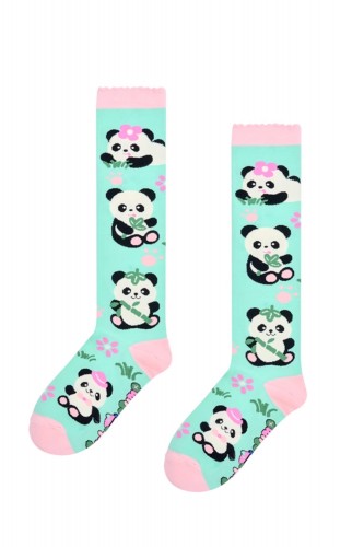 Mint Panda Mid High Socks -...