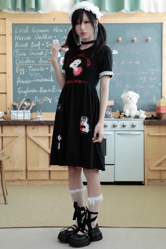 Dog Doll Short Sleeve Dress...