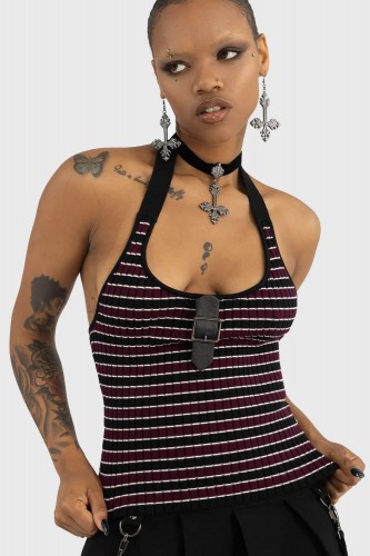 Banished Striped Halter Top...