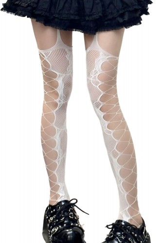 Medias Open Garter - Blanco