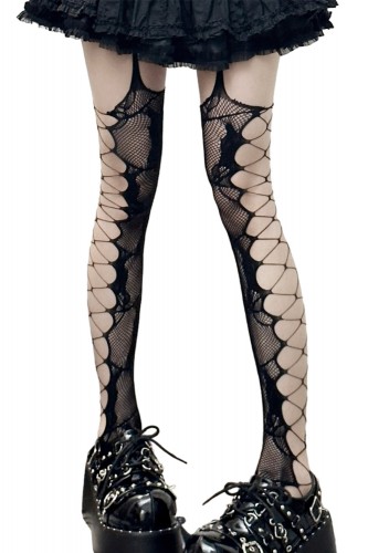 Medias Open Garter - Negro