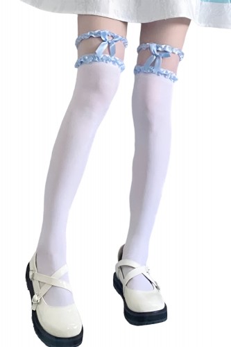 Ribbon Garter Knee High...