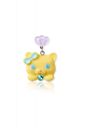 Retro Cat Earring Yellow -...