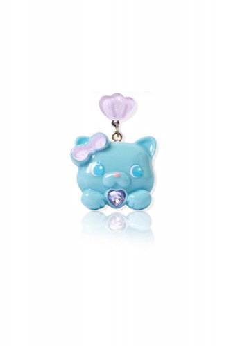 Retro Cat Earring Blue -...