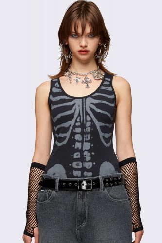 Skeleton Bones Bodysuit -...