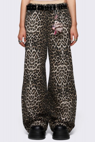 Leopard Baggy Jeans - Minga...