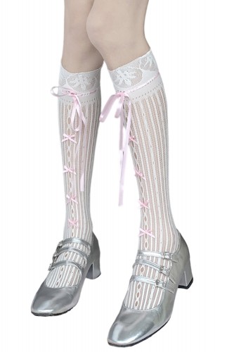 Calcetines Coquette Ribbon...