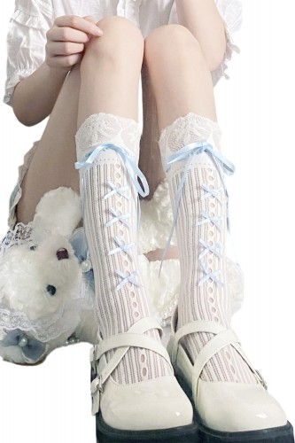 Calcetines Coquette Ribbon...