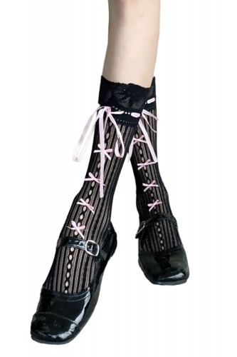 Coquette Ribbon Socks -...