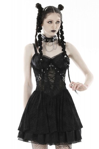 Gothic Amane Dress Black -...