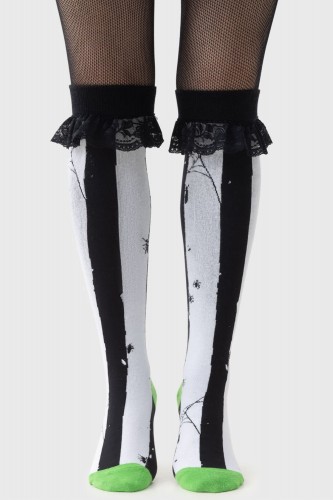 Distressed Stripe Knee High...