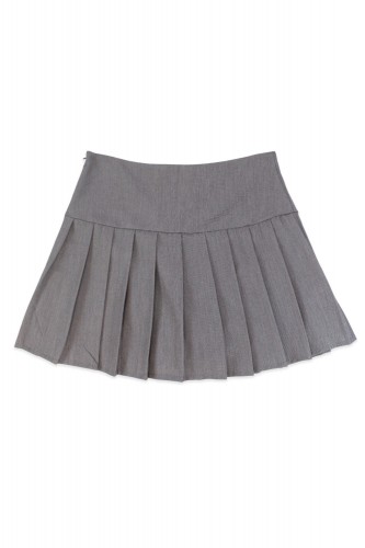 Grey Pleated Skirt