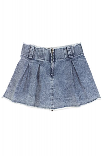 Washed Denim Skirt