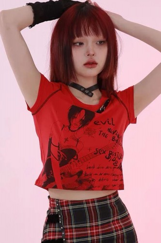 Crop Top Punk Rock Girl...