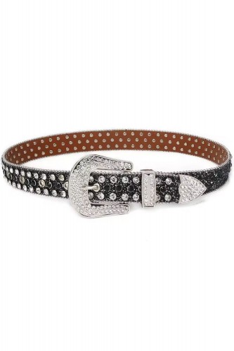 Black Glitter Belt with...