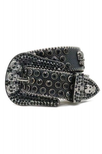 Black Snake Belt with Crystals