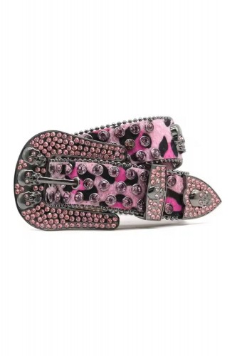 Skull Pink Leopard Belt...