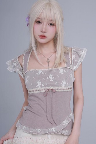 Brown Fairycore Top - Rose...