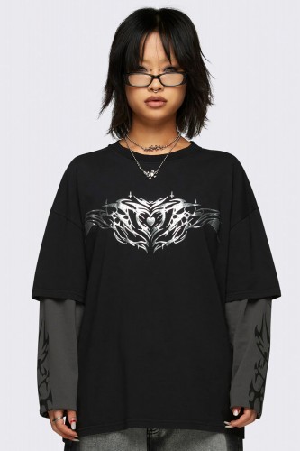 Silver Heart Long Sleeved...