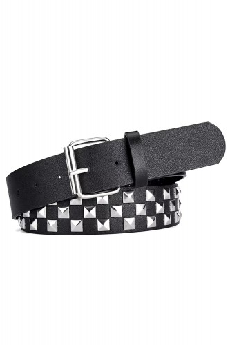 Studded Belt - Black x Silver