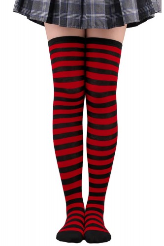 Striped Long Socks - Black...