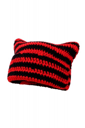 Gorro Knit Stripe - Negro x...