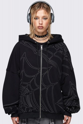 Arachnid Zip Up Hoodie -...