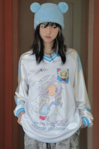 Long Sleeve Jersey Top ~...