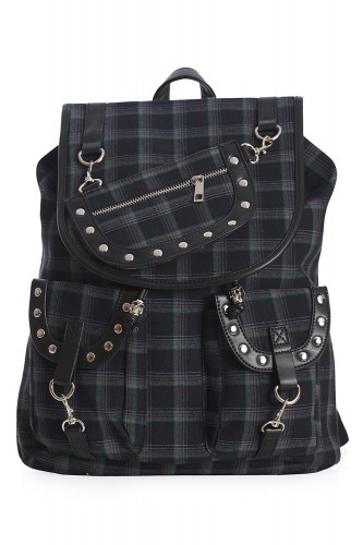 Yamy Grey Tartan Backpack -...