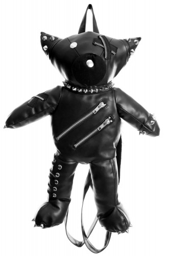 Evil Kitty Backpack Black PVC