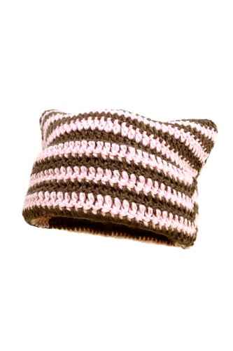 Gorro Knit Stripe - Rosa x...