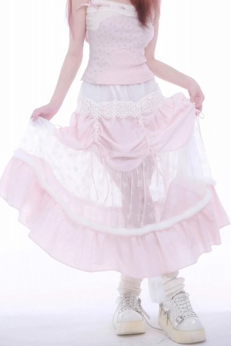 Falda Midi Pink Blossom -...