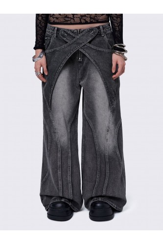 Kim Black Baggy Jeans Pants...